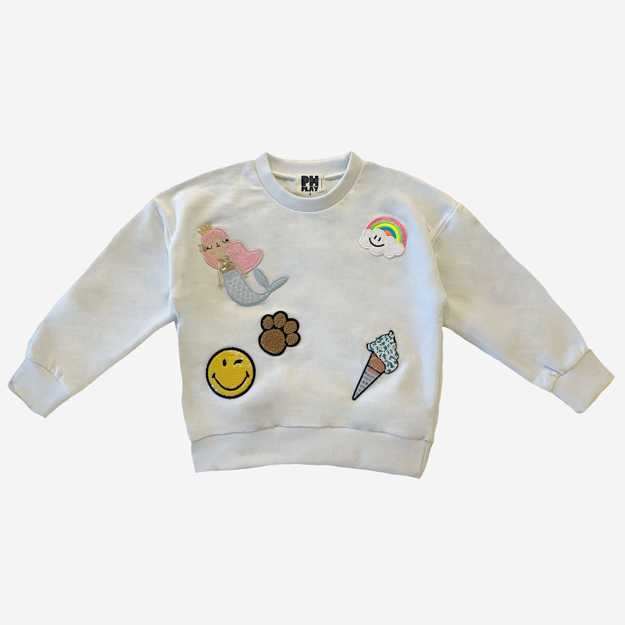 Wash Girls Sweatshirt Set  Blue Wash