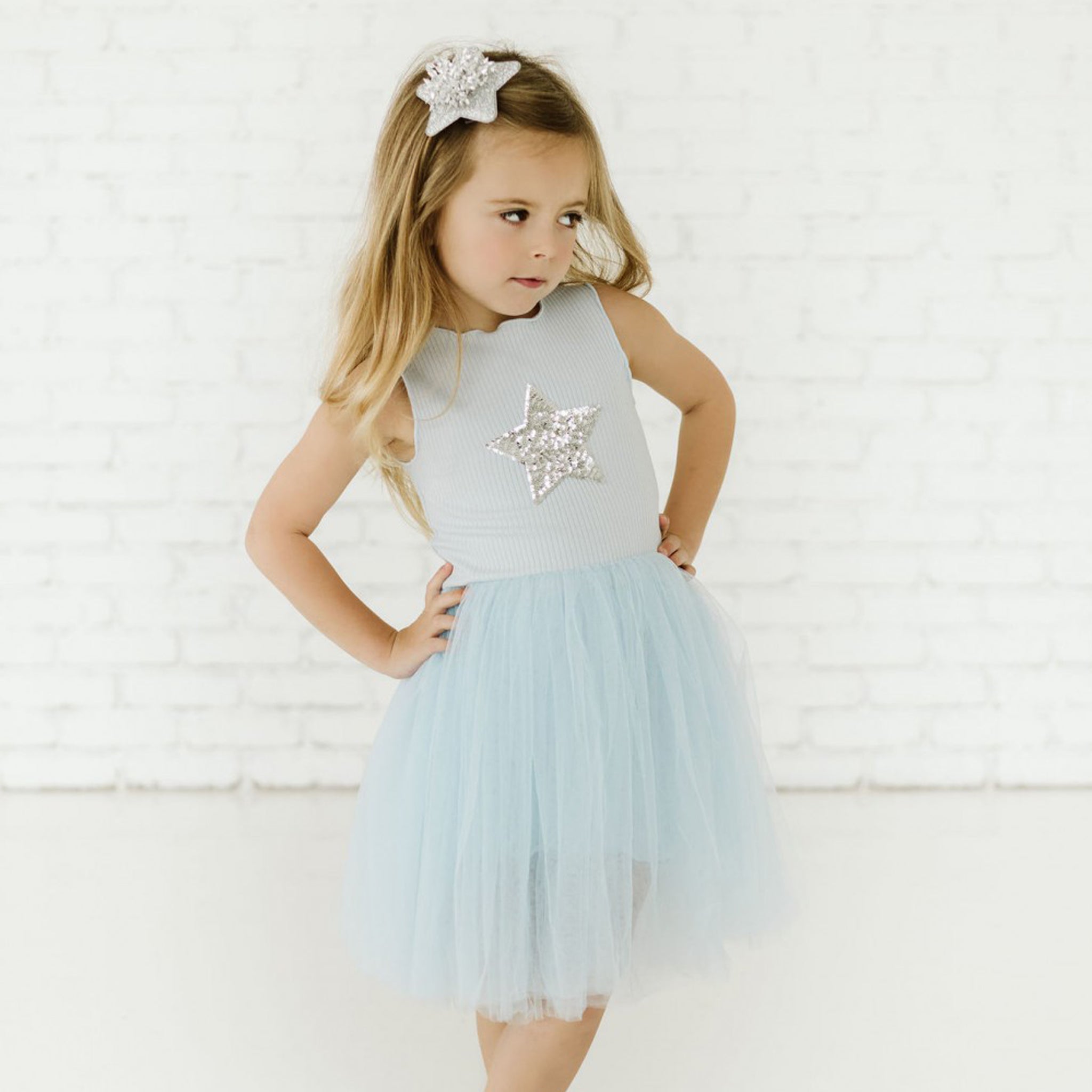 PH Star Tutu Dress Sky Blue / 6M