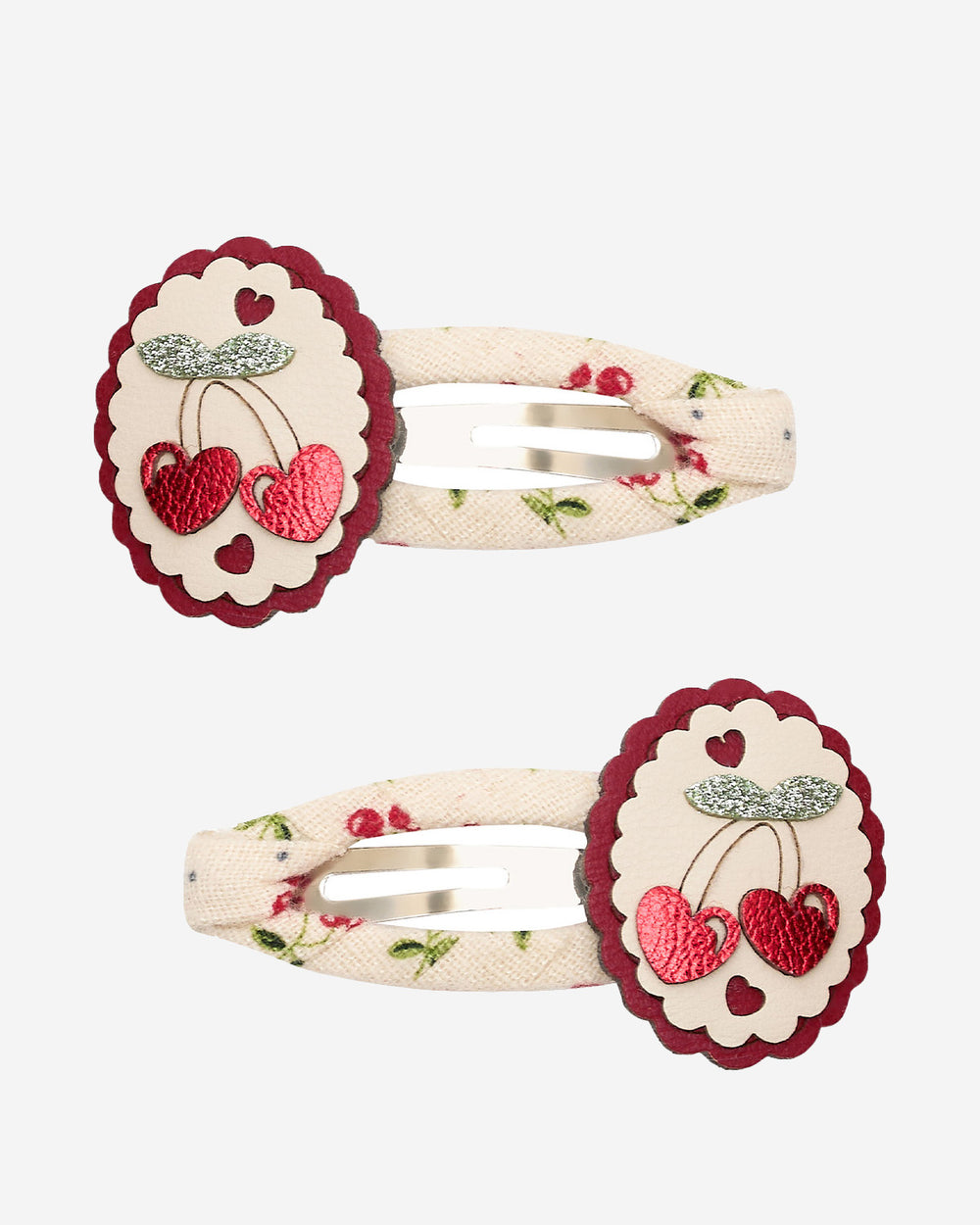 Scallop Framed Cherries Clic Clacs - 2 Pack