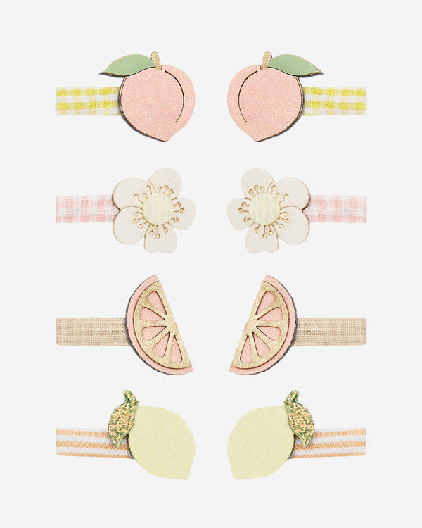 Peachy Citrus Mini Clips - 8 Pack