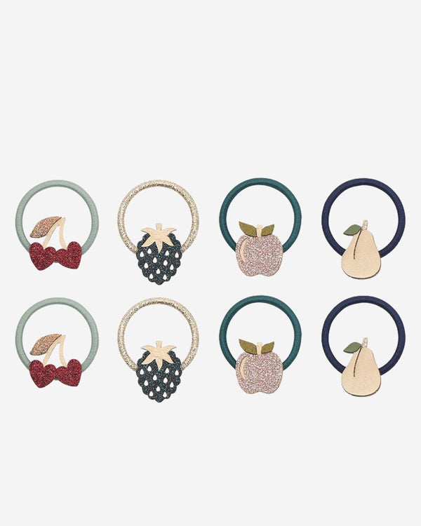 Winter Fruits Mini Hair Ties - 8 Pack