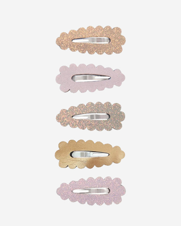 Dreamwish Scalloped Mini Hair Clips - 5 Pack