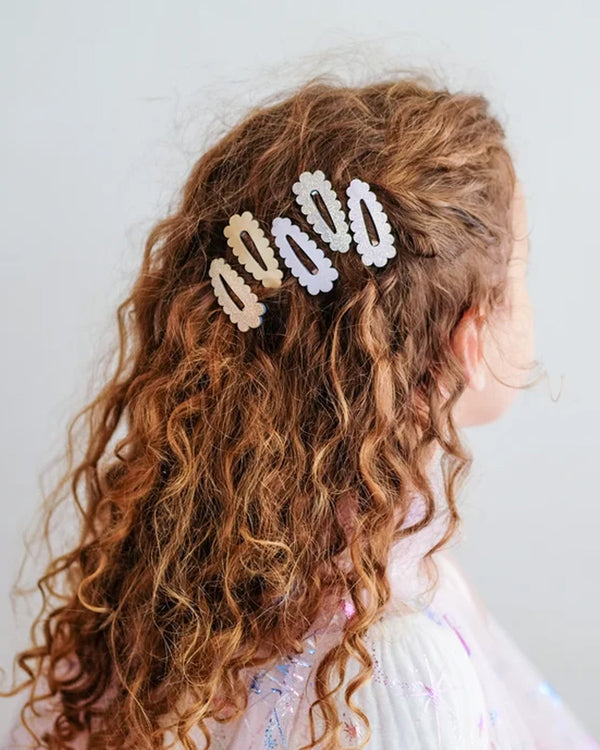 Dreamwish Scalloped Mini Hair Clips - 5 Pack