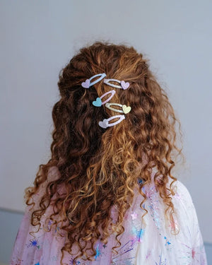 Teeny Heart Mini Hair Clips - 5 Pack