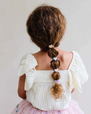 Teeny Heart Mini Hair Ties - 8 Pack