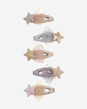Tutu Star Mini Hair Clips - 5 Pack