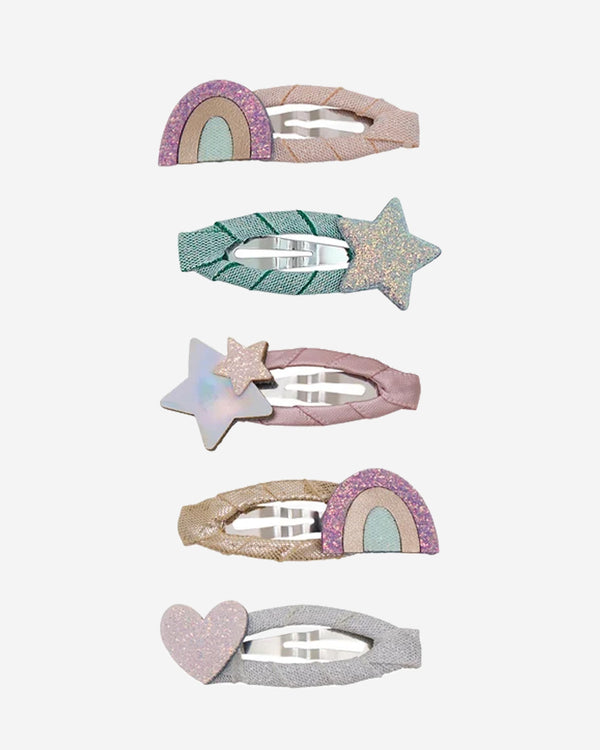 Rainbow Mini Hair Clips - 5 Pack