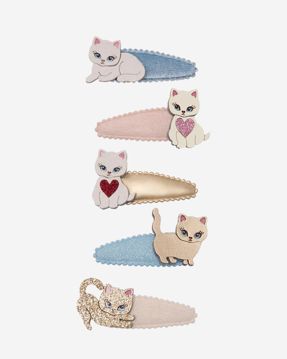 Cutey Kitten Mini Hair Clips - 5 Pack
