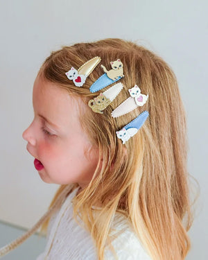 Cutey Kitten Mini Hair Clips - 5 Pack