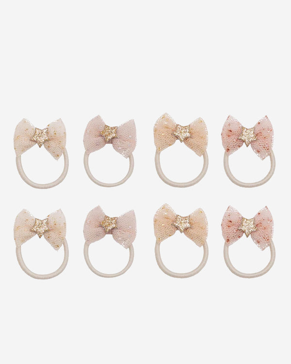 Tutu Bow Mini Hair Ties - 8 Pack