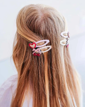 Fancy Cherries Hair Clips - 4 Pack