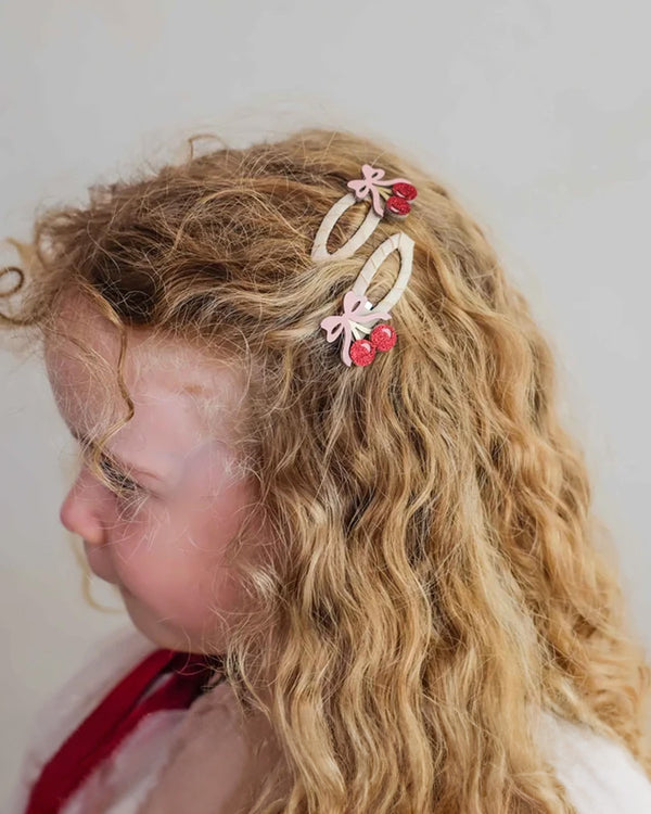 Fancy Cherries Hair Clips - 4 Pack