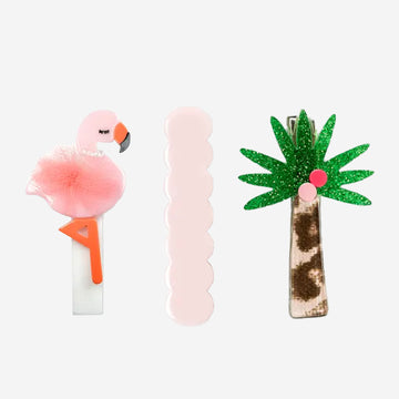 tropical trio/flamingo