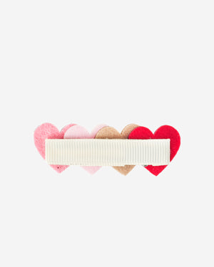 Petal Glitter Heart Clips