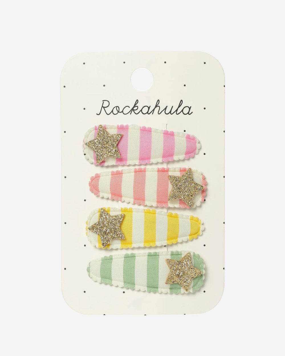 Stripy Star Fabric Clip Set