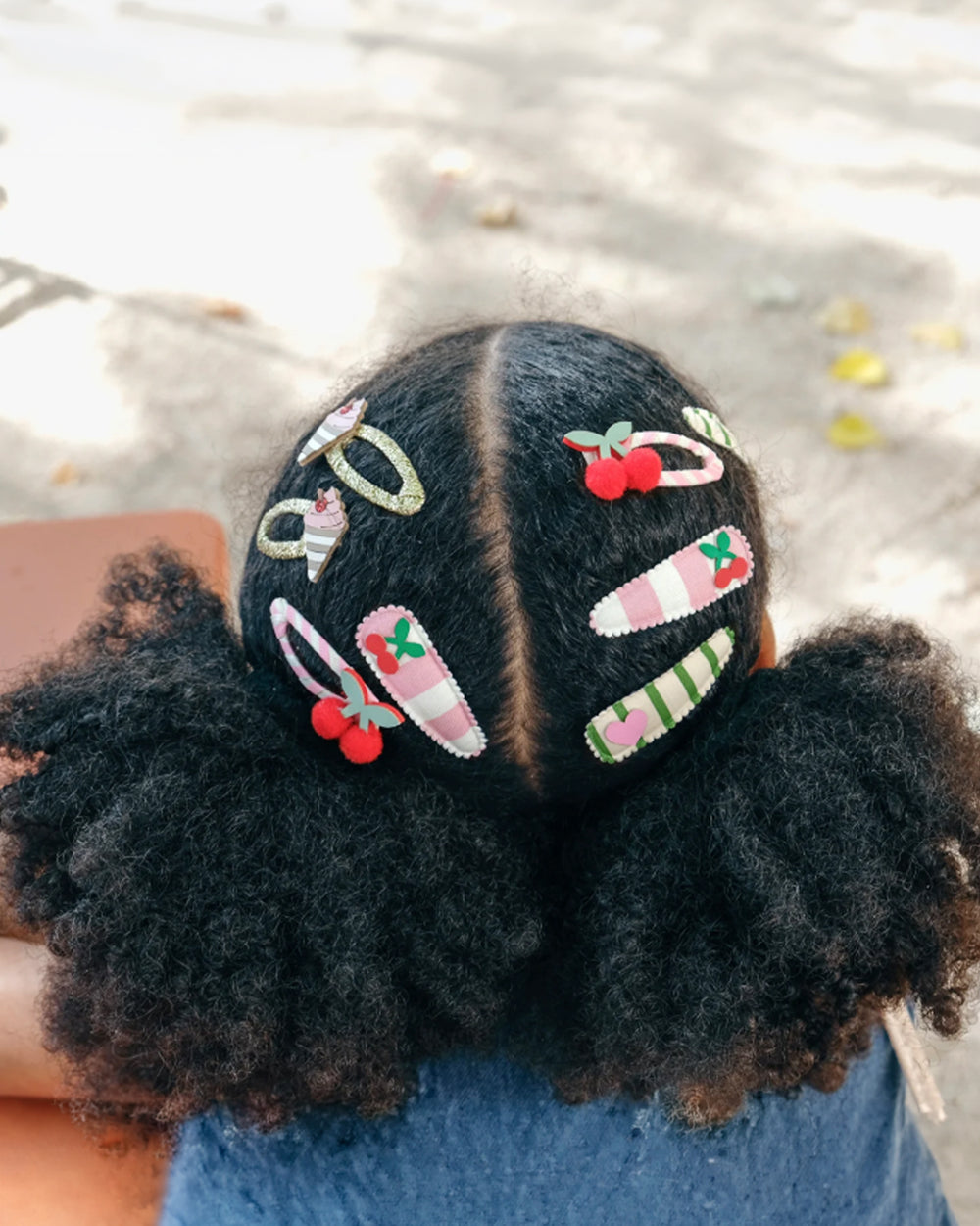 Cherry Kiss Stripy Clips