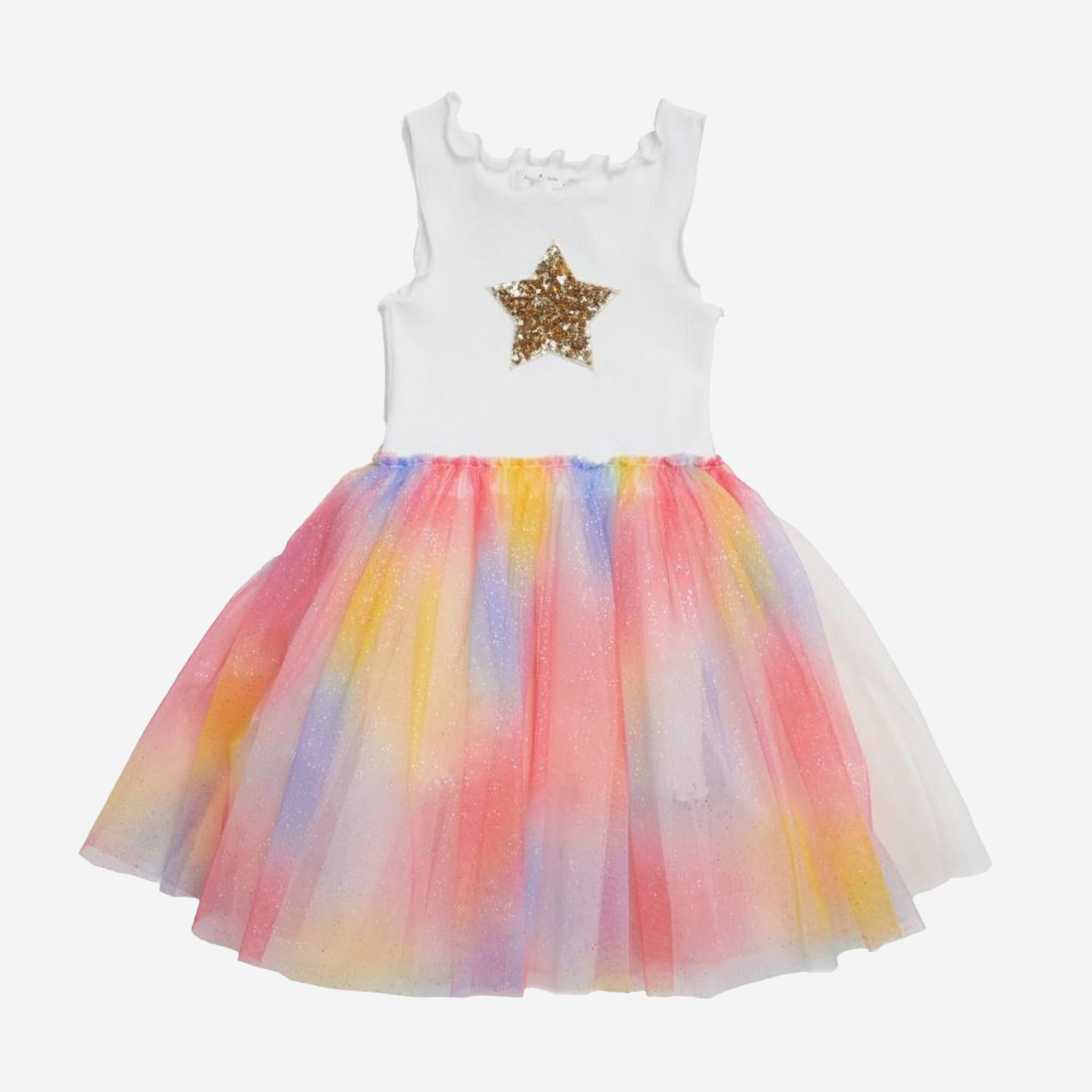Sparkle Tutu Dress W/Star Rainbow / 6M Sparkle Tutu Dress W/Star Rainbow / 6M