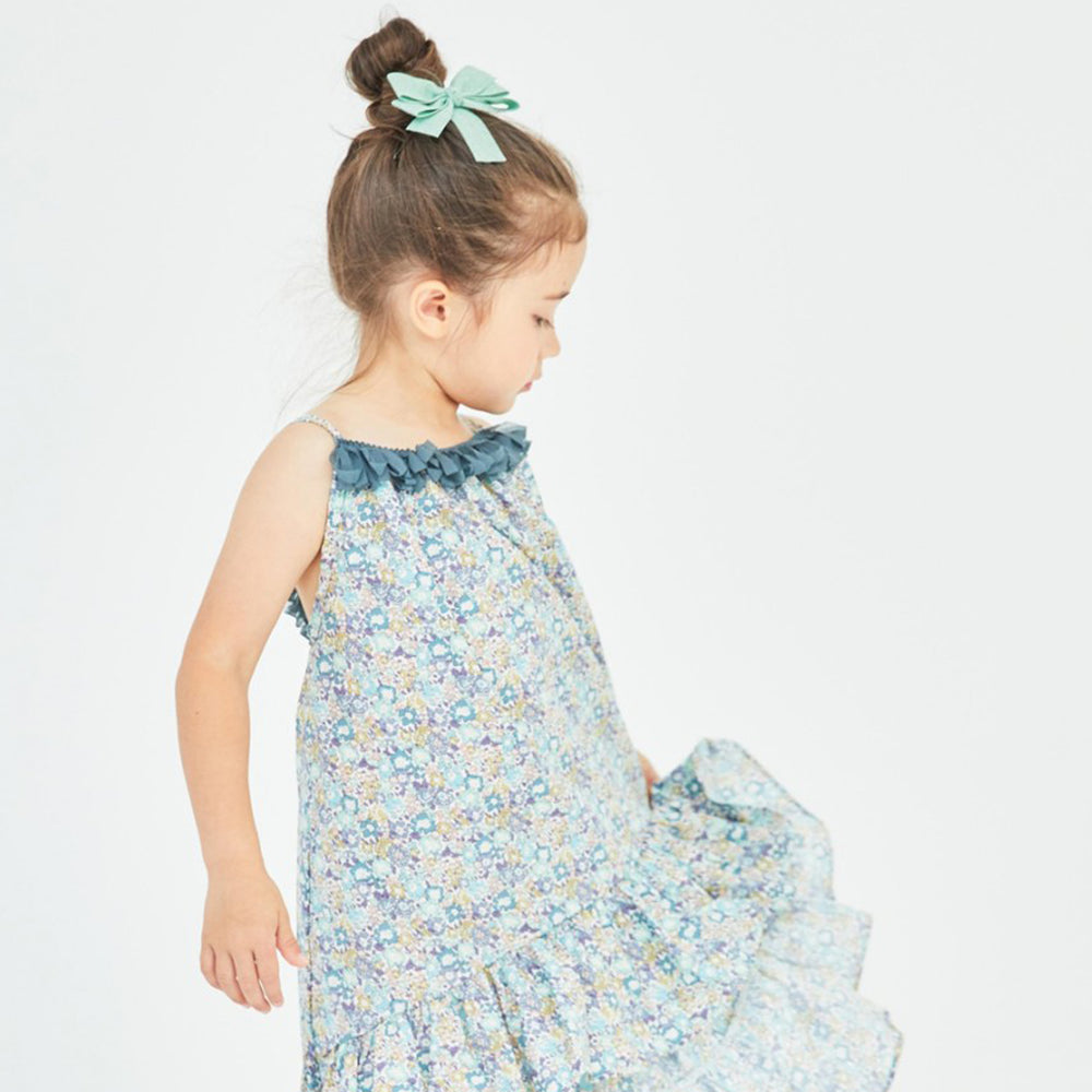 Ruffle Flower Unbal Dress