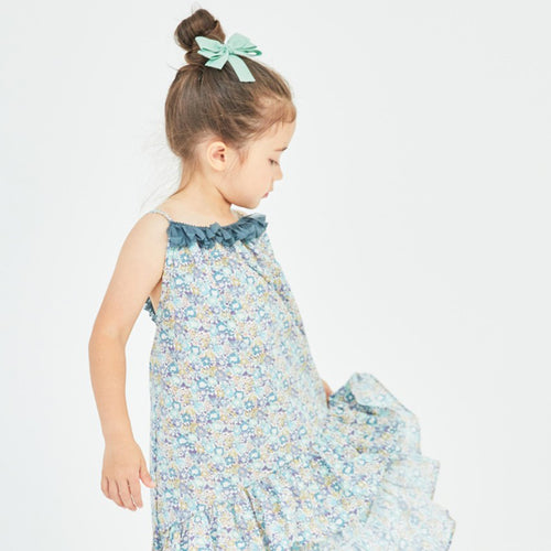 Ruffle Flower Unbal Dress