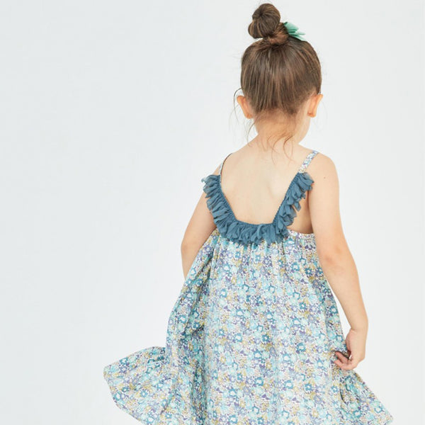 Ruffle Flower Unbal Dress