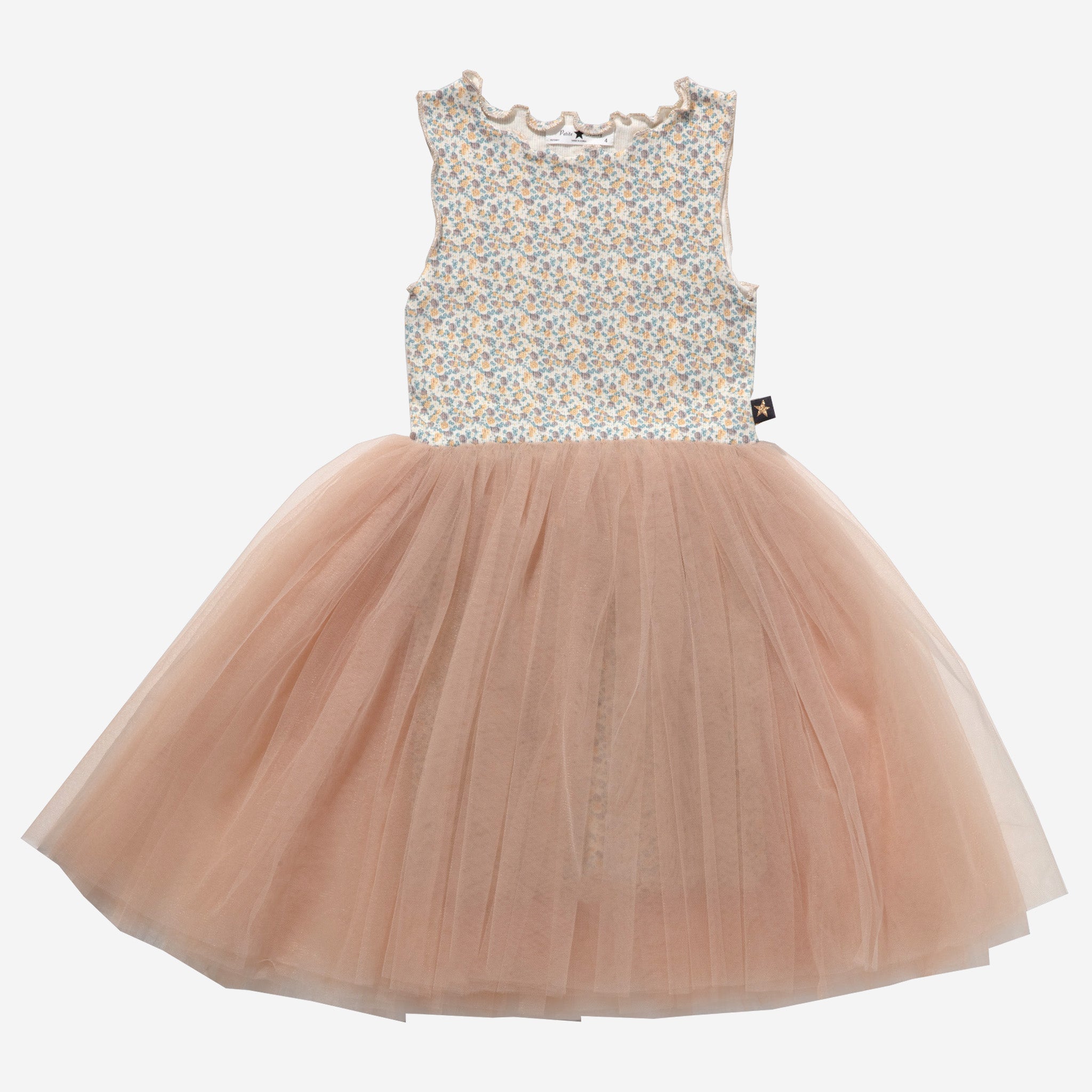 Vintage Flower 7 Tutu Dress Peach / 6