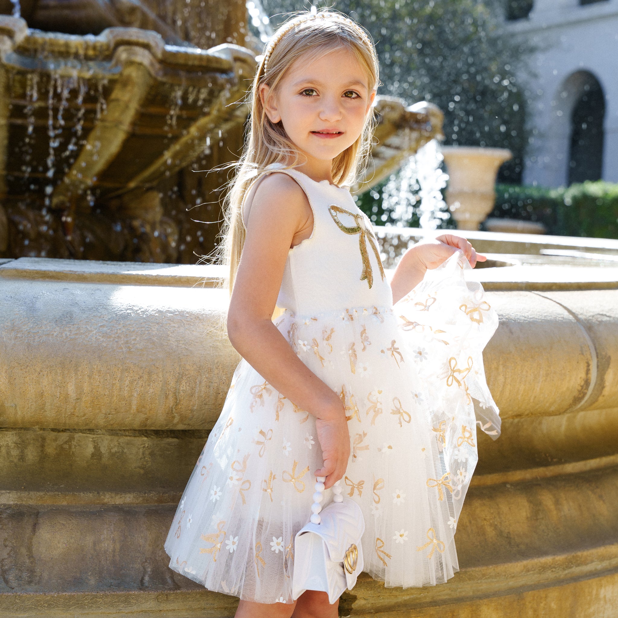 Gold Bow Tutu Dress Gold Bow Tutu Dress