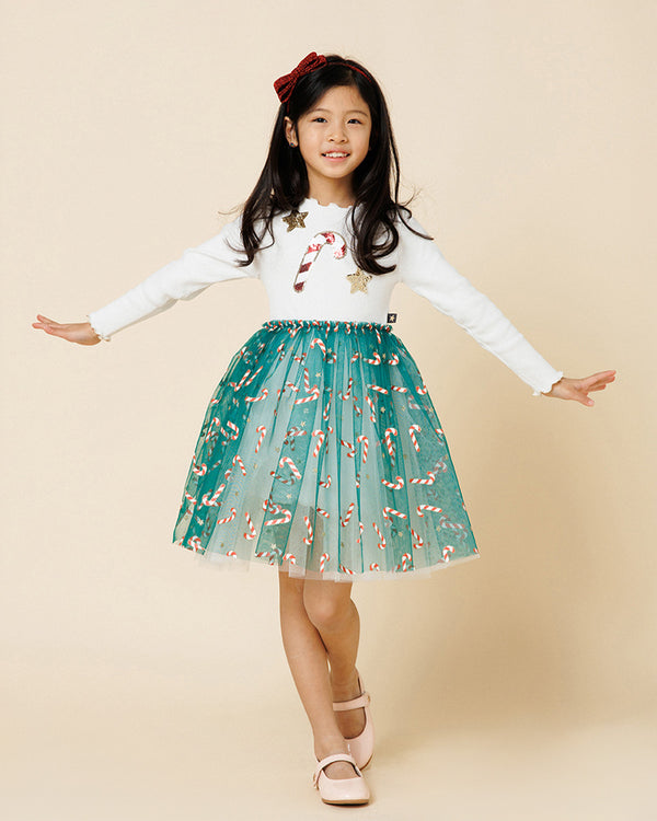 Candy Cane Star Tutu Dress