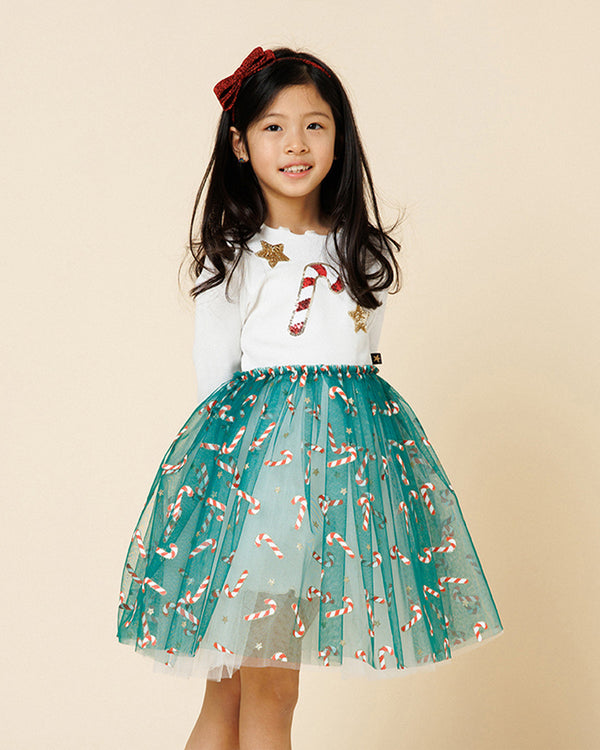 Candy Cane Star Tutu Dress
