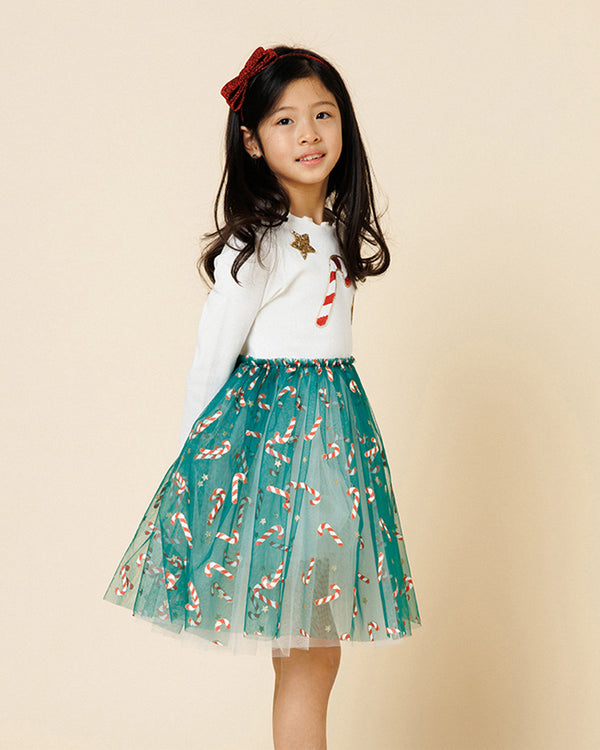 Candy Cane Star Tutu Dress