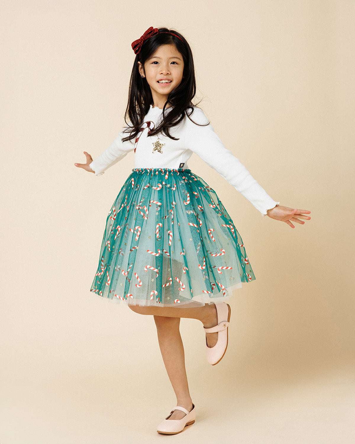 Candy Cane Star Tutu Dress Green / 12M Candy Cane Star Tutu Dress Green / 12M