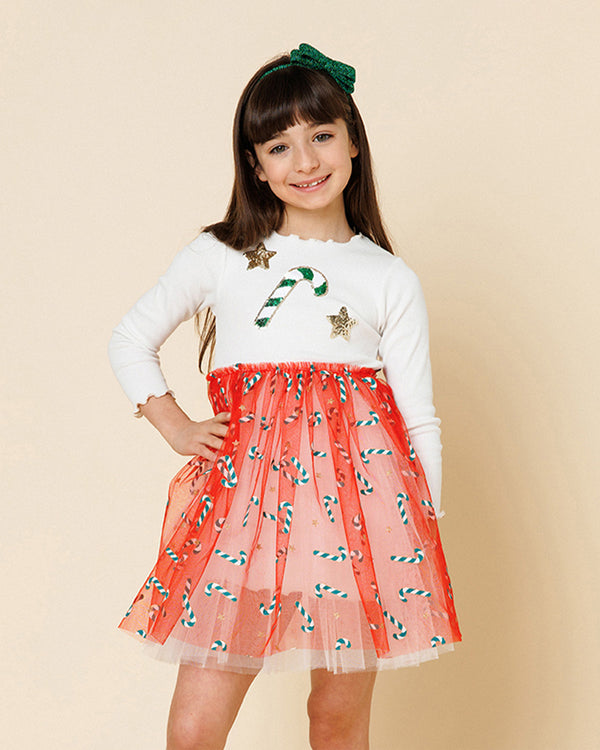 Candy Cane Star Tutu Dress