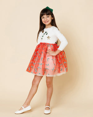 Candy Cane Star Tutu Dress