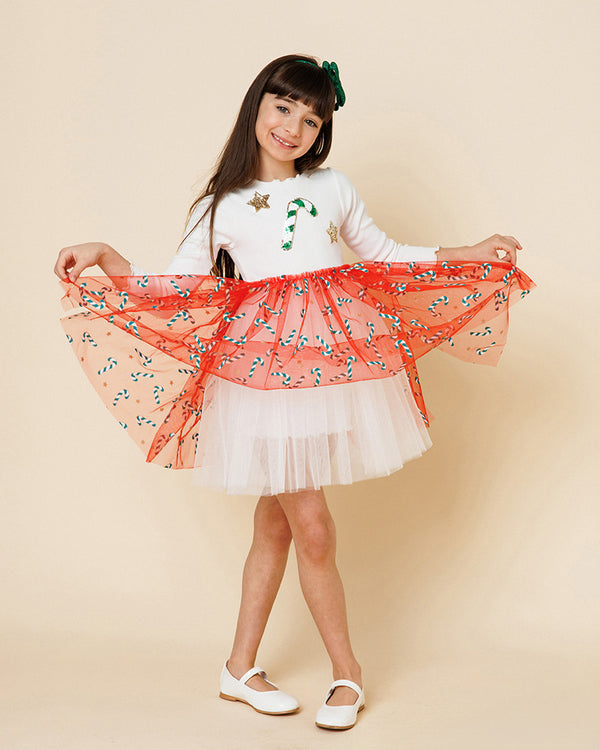 Candy Cane Star Tutu Dress