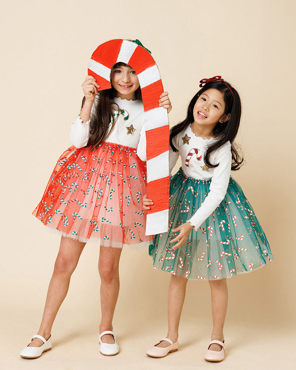 Candy Cane Star Tutu Dress