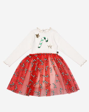 Candy Cane Star Tutu Dress