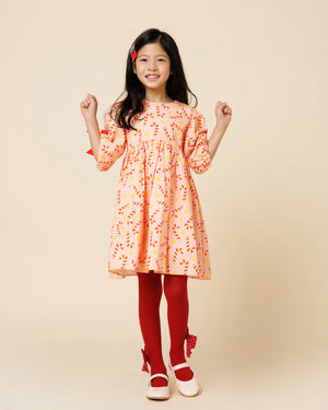 Printed Balloon Dress
