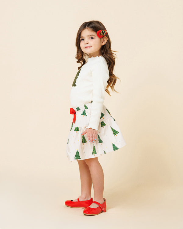 Printed Balloon Skirt