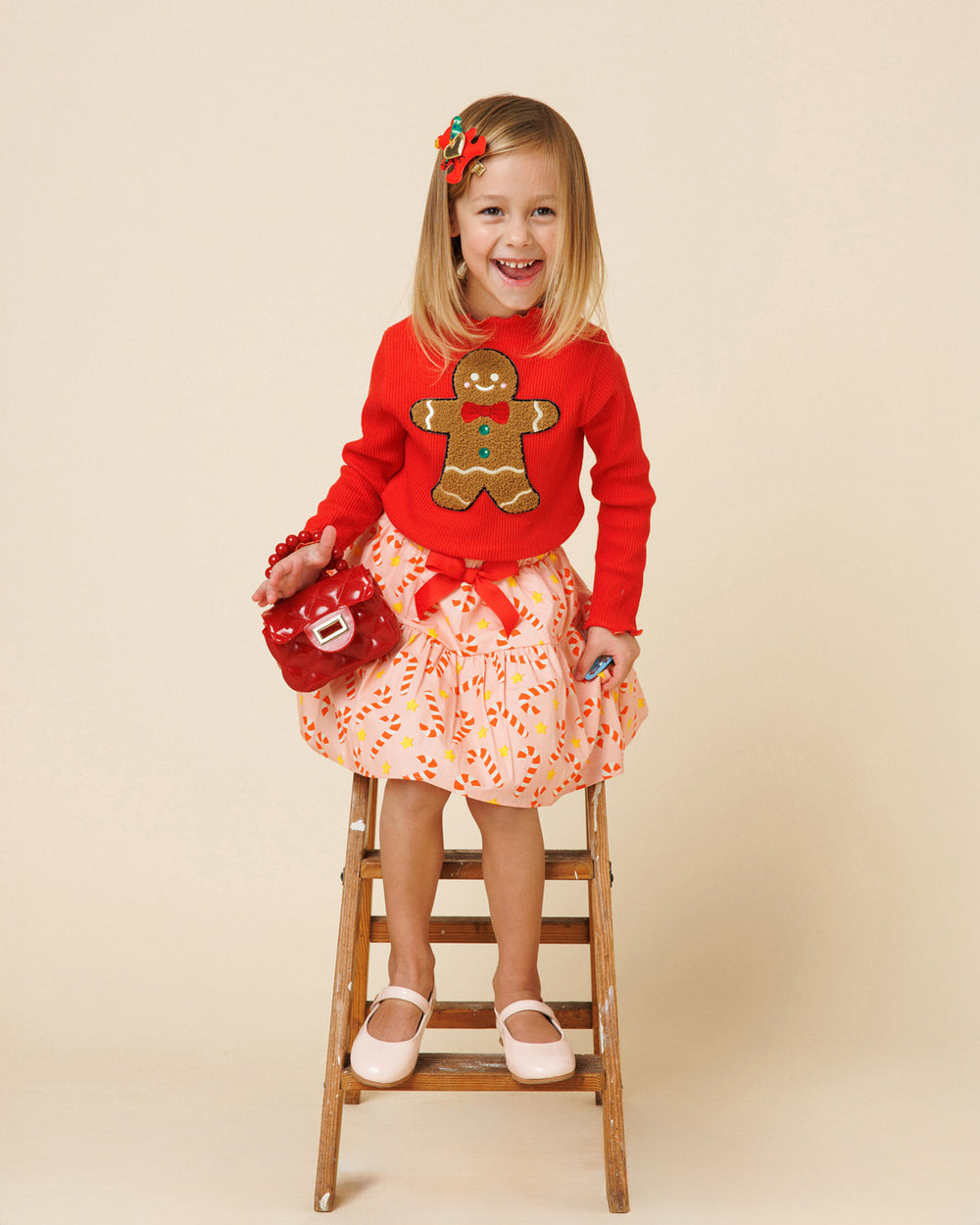 Printed Balloon Skirt