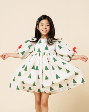 Printed Balloon Dress
