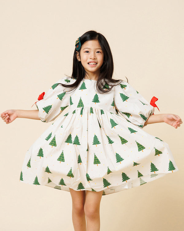 Printed Balloon Dress