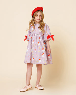 Printed Balloon Dress