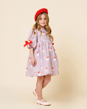 Printed Balloon Dress