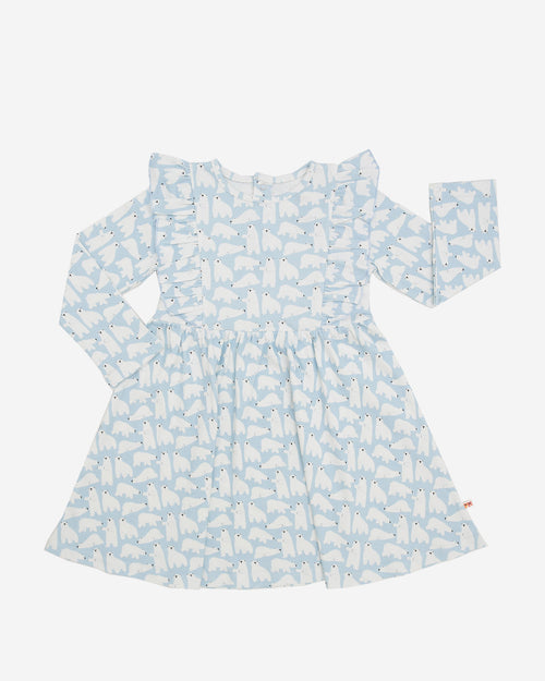 Organic Cotton LS Printed Dress
