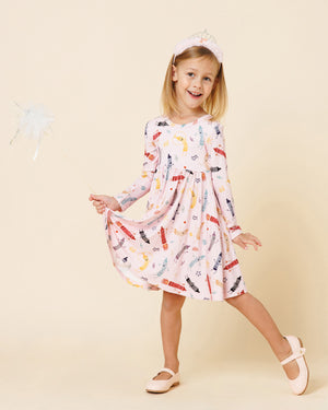 Bamboo LS Printed Dress