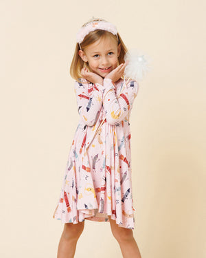 Bamboo LS Printed Dress