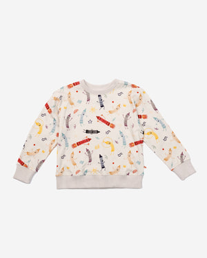 Printed Sweatshirt Set