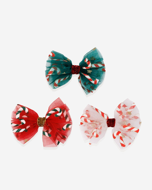 Candy Cane Tutu Bow