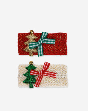 Tree Bow Hair Clips