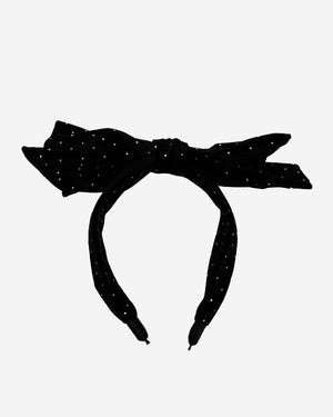 Gold Dot Bow Headband