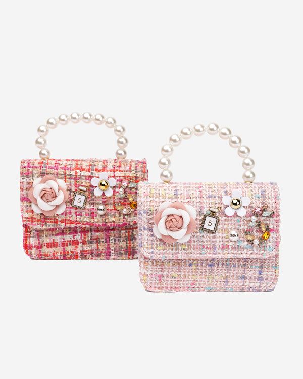 Flower Tweed Tote